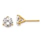 Pure Fire 14kt. Yellow Gold Lab Grown 1 1/2ctw. Diamond Earrings - image 1
