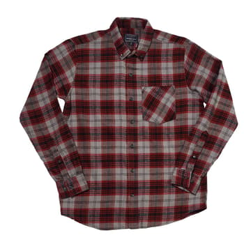 Mens Jackson Hole Flannel Shirt - Burgundy/Black - Boscov's