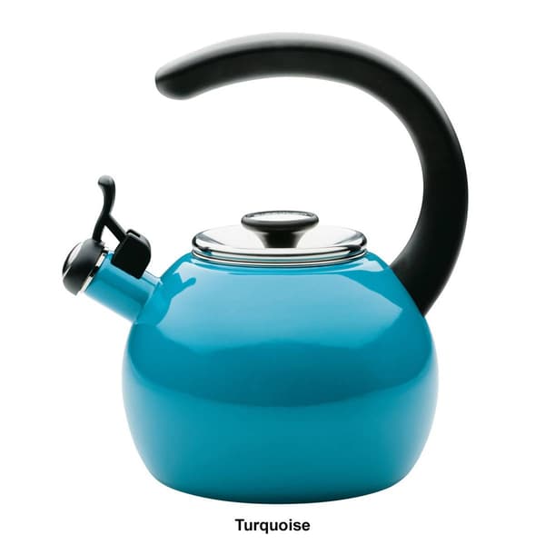 Circulon&#174; 2qt. Enamel on Steel Whistling Teakettle