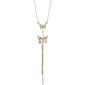 Jessica Simpson White Enamel Double Butterfly Necklace - image 1
