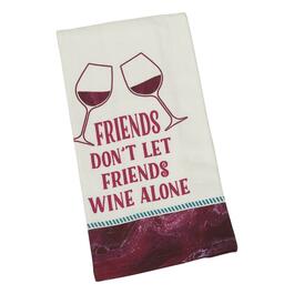 Essential Kitchen Witty Wine Wine Alone Kitchen Towel
