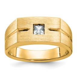 Mens Diamond Classics(tm) 10kt Gold 1/4 ctw Embedded Diamond Ring