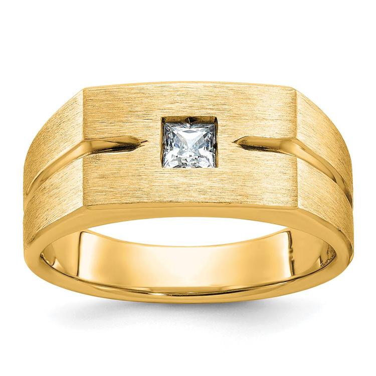 Mens Diamond Classics(tm) 10kt Gold 1/4 ctw Embedded Diamond Ring