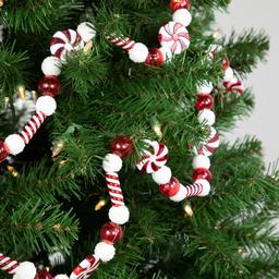 Northlight Seasonal 6ft. Frosted Peppermint Christmas Garland