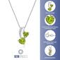 Gemminded Sterling Silver 5mm Double Heart Peridot Pendant - image 4