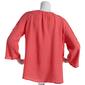 Petite NY Collection 3/4 Sleeve Solid Tuwa Peasant Top - image 2