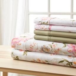 Spirit Linen Home(tm) Traditional Floral Sheet Set