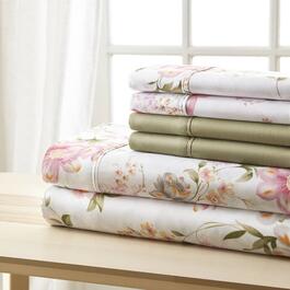 Spirit Linen Home&#40;tm&#41; Traditional Floral Sheet Set