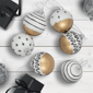 Northlight 6ct. Abstract Glass Ball Christmas Ornaments - image 1
