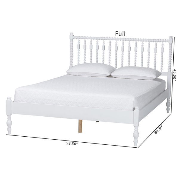 Baxton Studio Callison Spindle Farmhouse Platform Full Bed