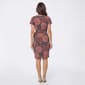Petite Robbie Bee Short Sleeve Medallion Sarong Wrap Dress - image 2