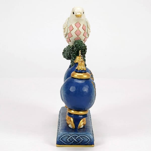 Jim Shore Blue & Gold Hope w/ Dove Christmas Figurine