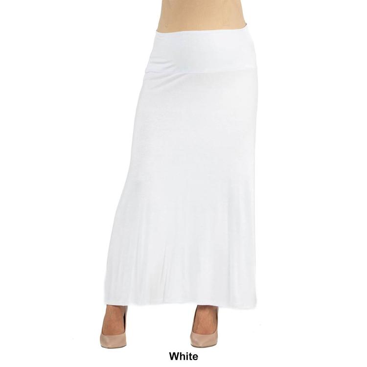Plus Size 24/7 Comfort Apparel Maxi Maternity Skirt