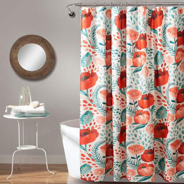 Lush Decor(R) Poppy Garden Shower Curtain - image 