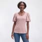Womens Angels Forever Young Charolette Puff Sleeve Solid Blouse - image 1