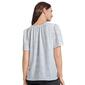 Womens Jones New York Short Sleeve Leaf Eyelet Blouse - image 3