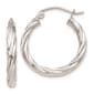 Gold Classics(tm) 10kt. White Gold Twist Polished 13mm Hoop Earrings - image 1