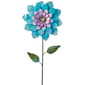 28in. Blue Metal Flower Garden Stake - image 1