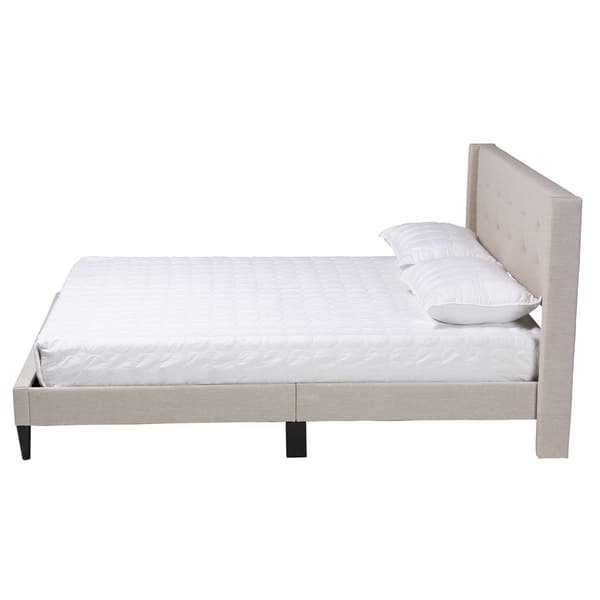 Baxton Studio Casol Modern Fabric Upholstered Queen Platform Bed