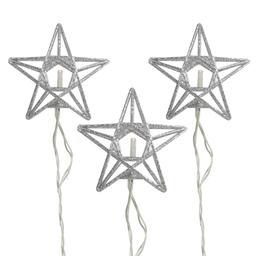 PENN 10ct. Sparkling Glittered Star Christmas Light Set