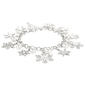 Silver Snowflake & Pearl Holiday Bracelet with Extender - image 3