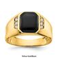 Mens Gentlemen&#8217;s Classics&#8482; 14kt. Gold Onyx 1/15ctw. Diamond Ring - image 4