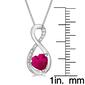 Gemminded  Sterling Silver 6mm Heart Ruby Infinity Pendant - image 5