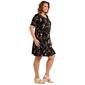 Plus Size MSK Puff Elbow Sleeve Round Neck Floral Shift Dress - image 5