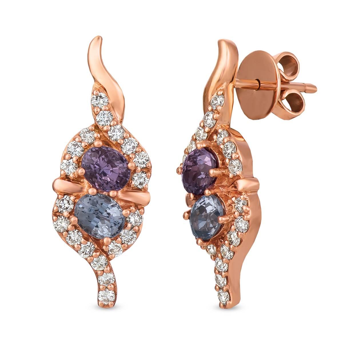 Le Vian® Grey & Lavender Spinel & Diamond Earrings