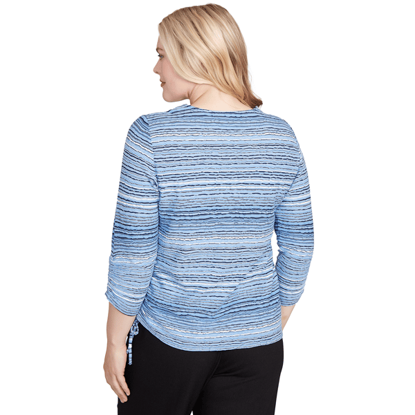 Womens Alfred Dunner Business As Usual Splice Stripe Blouse