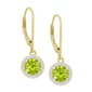 Gianni Argento Peridot Round Leverback Earrings - image 1