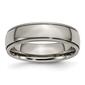 Mens Endless Affection&#40;tm&#41; 6mm Titanium Grooved & Beaded Edge Band - image 1