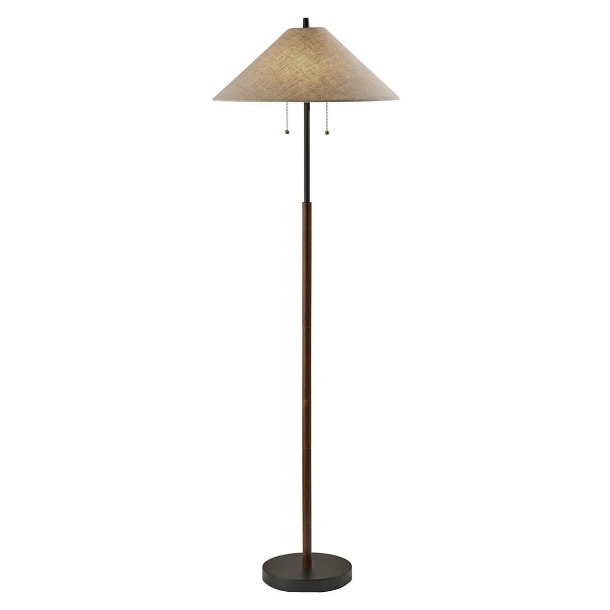 Adesso Palmer Walnut Floor Lamp