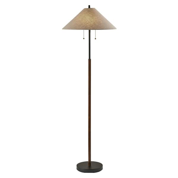 Adesso Palmer Walnut Floor Lamp