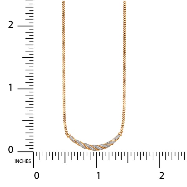 Splendere Two-Tone Plated Cubic Zirconia Necklace