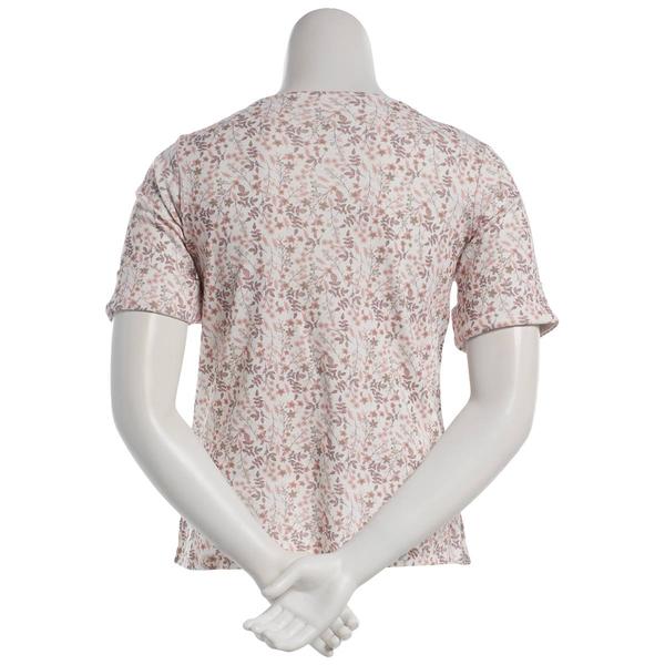 Petite Hasting & Smith Elbow Sleeve Daisy Floral Tee