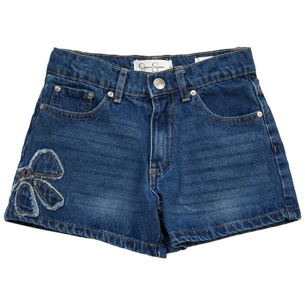 Girls (7-16) Jessica Simpson Denim Bow Patch Shorts