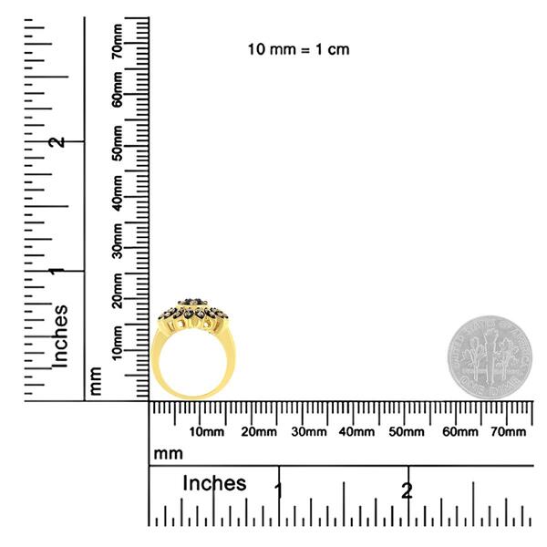 Radiant Rainbow&#8482; Yellow Gold 1ctw. Diamond Floral Ring