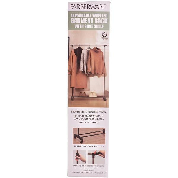 Farberware&#40;R&#41; Single Garment Rack with Wheels - image 