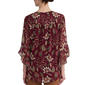 Womens Jones New York Long Flounce Sleeve Floral Blouse - image 2
