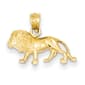 Gold Classics&#40;tm&#41; 14kt. Diamond-Cut Lion Pendant - image 1
