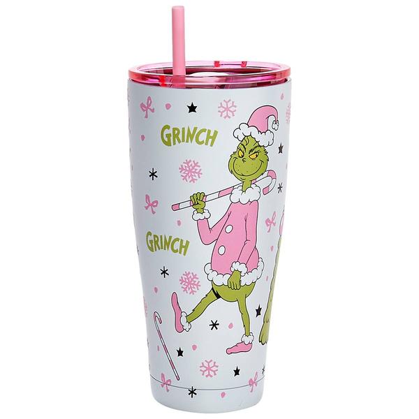 R Squared Grinch Stainless Steel Tumbler with Straw - image 