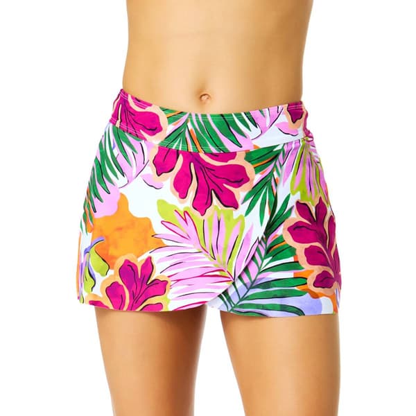 Womens Anne Cole Mod Tropical Tulip Drape Swim Skirt - image 