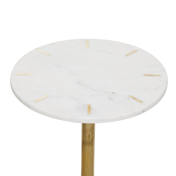 9th & Pike&#174; Marble Contemporary Accent Table