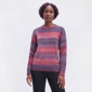 Womens Leo & Nicole Long Sleeve Crew Neck Ombre Yarn Sweater - image 4