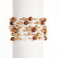 Ashley Cooper(tm) 6pc. Gold Plated CCB Beaded & Pearls Bracelets - image 1