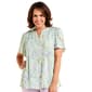 Womens Napa Valley Short Sleeve Floral Clip Dot Blouse - image 1