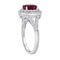 Gemstone Classics&#8482; Sterling Silver Ruby Halo Ring - image 2