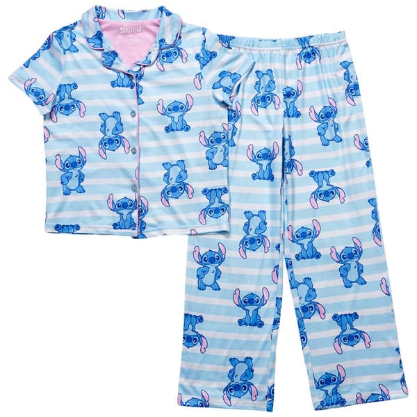 Girls Disney 2pc. Fluffy Stitch Short Sleeve Pajama Set