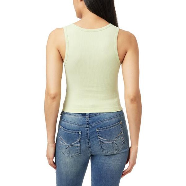 Juniors Wallflower Seamless Scoop Neck Cloud Cup Crop Tank Top